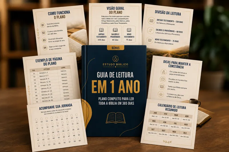 Mockup do bônus Guia de Leitura em 1 Ano (realista)